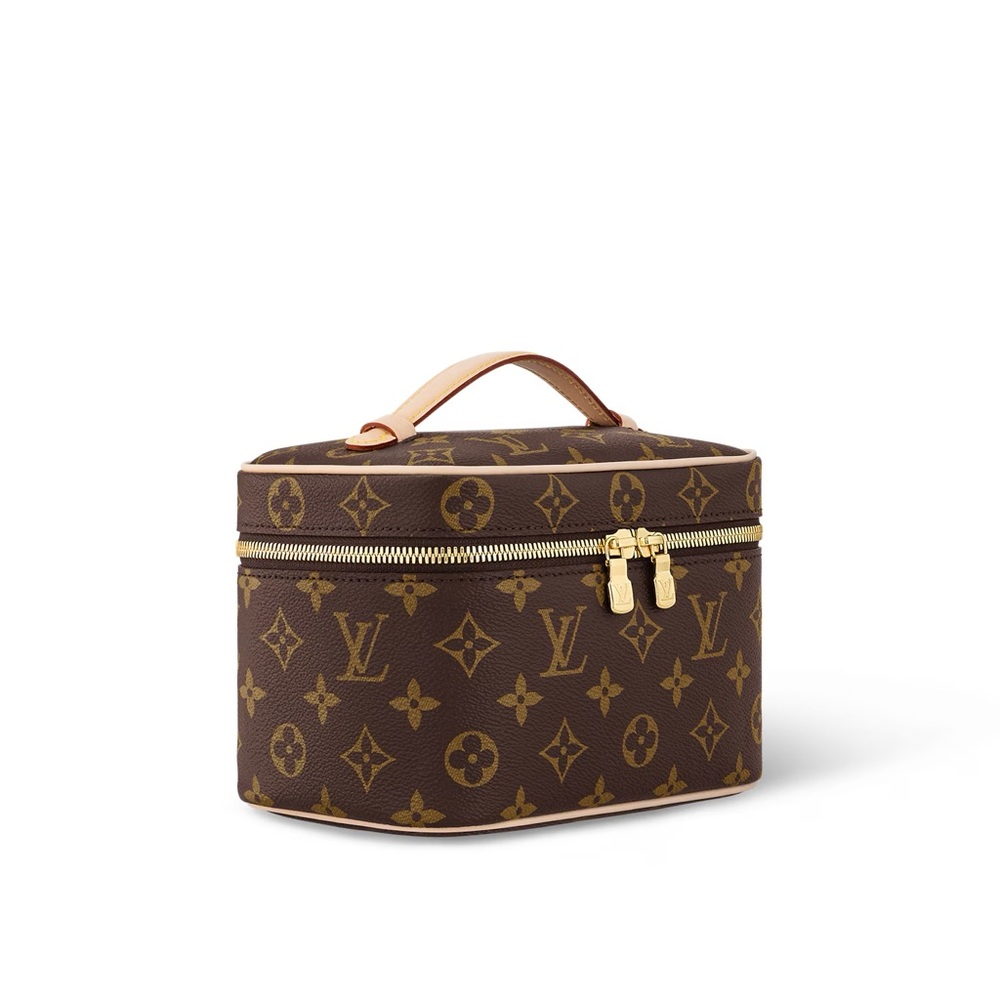 Louis Vuitton Brown and Gold Monogram Cosmetic Case - Picture 2 of 3